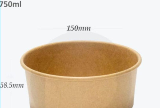 Salad bowl with lids 750ml 10pcs