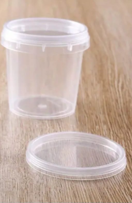 Plastic container with safe lids 500ml 50pcs